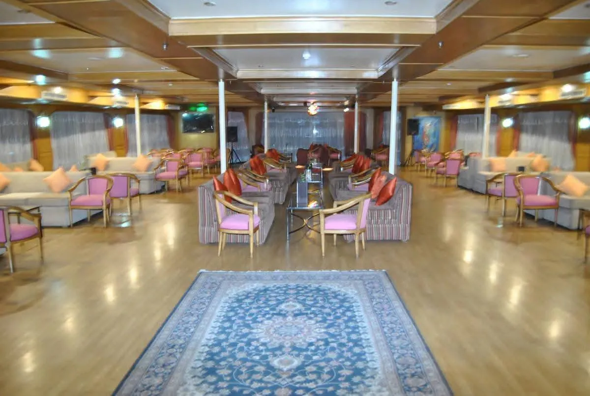 Lounge aboard the Hapi V Nile Cruise Nile cruise